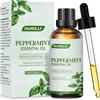 HANOLLY Olio Essenziale Menta Piperita 100ml, Oli Essenziali per Diffusori Natur