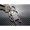 Scimmia Portachiavi Acciaio Inox Sbarazzino Divertente Regalo
