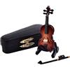 Mini modello di violino in miniatura in legno per comodino, libreria, camera