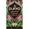 Pukka Tisane, Peppermint & Licorice, Tisana Biologica Digestiva Con Menta Piperita e Liquirizia, Con Ingredienti 100% Naturali, Per Calmare la Digestione Dopo il Pasto, 20 Filtri