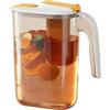 Bvizyelck Caraffa Frigo, 2600ml Brocce D'acqua Per Porta Del Frigorifero Con Coperchio, Caraffa Di Plastica Con Filtro, Brocce D'acqua Di Plastica Per Tè Freddo E Succo Di Frutta, Bevande Calde O Fredde
