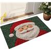 Yuemeuy Tappeti Da Bagno Natalizi Per Bagno,80 X 50 Cm Tappetino Da Babbo Natale Antiscivolo,Lavabile Morbido per Area - Decorazione per Casa Soggiorno Cucina Appartamento