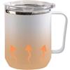 Nbbwwu Bicchieri isolati | Bicchiere termico sottovuoto in acciaio - 460 ml contenitore a tenuta stagna con manico per acqua calda e fredda tè donne uomini sport viaggi campeggio scuola