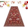 Generic Tappeto natalizio antiscivolo, con pupazzo di neve, albero di Babbo Natale, tappeto per interni, camera da letto, sala da pranzo, bagno, ingresso, corridoio, cucina, comodino