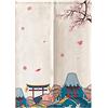 Hiseng Noren Tenda Giapponese della Porta Tappezzeria, Divisorio Stile Curtain Tapestry Cucina Ristorante Negozio Camera Doorway Corridoio Decorazione (vulcanico,85x90cm)