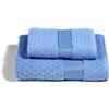 Caleffi - Set Asciugamani Bagno Viso e Bidet Morbida Spugna 100% Cotone Jacquard, 1 Asciugamano Viso 60x110 cm + 1 Asciugamano Bidet Ospite 40x60 cm Assorbenti Resistenti a Lavaggi Frequenti, Durevoli