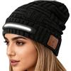 Generic Cappello Invernale con Cuffie, 3 modalità di Illuminazione, Traspirante, Berretto Invernale con Cuffie - per Corsa, Ciclismo, Escursionismo, Campeggio, Jogging