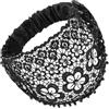 Pcingsia Cerchietto per capelli in pizzo, con perle e fiori, turbante per yoga, palestra, sport, accessori per capelli alla moda per donne e ragazze