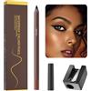 Generico Eyebrow Eyeliner | Gel Occhi con Temperamatite,Trucco Cosmetico Lunga Tenuta Antismudging per Uso Quotidiano