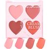 Generico Palette Per Blush - 4 Colori Trucco Viso Effetto Matte,Trucco Viso Resistente Allo Sbavature Per Eventi, Viaggi, Matrimoni E Giornata