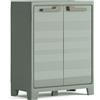 Armadio 2 Ripiani Regolabili Realizzato in Resina Planet Outdoor Basso, Verde, 8