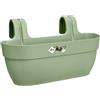 Elho Vibia Campana Easy Hanger L 46 - Fioriera per Balcone esterno - Ø 46.0 x H 26.5 cm - Verde/Pistache Green