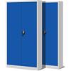 Jan Nowak Set di 2 Armadio da Ufficio C001 Archivio per Officina in Metallo Verniciato a polvere Chiudibile 195 cm x 90 cm x 40 cm (Grigio-Blu)