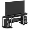 Furinno Turn-S-Tube Wide Centro di Intrattenimento Tv, Nero / Grigio, 11058Bk / Gy