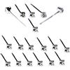MAX ARGENTO Piercing Orecchino Naso 1.5 mm Brillantino Piccoli Brillantini Bianchi Argento 925 Sterling Set 20 Pezzi