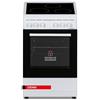 Corbero Cucina Capacità 48 l, forno elettrico a 4 funzioni, piano cottura a 3 fuochi, porta forno doppio vetro, vassoio e griglia cromata, colore bianco, spegnimento automatico sicurezza FFD, A