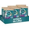 PURINA ONE Bifensis Appetito Difficile Crocchette per Gatti Adulti con Merluzzo e Trota 6 Sacchi da 1.5kg