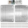 Unikeen 8 Piastre Riparazione Cerniere Mobili 8 Door Cupboard Hinge Plate Repair Kit in acciaio inox Hinges per Cupboard