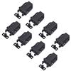LIKERAINY Push to Open Chiavistelli per Porte Plastica Rullo Chiusura a Scatto Serratura per Porta Armadi da Cucina Cassetti Casa Mobilia Bagno Credenza Nero (8 Pcs)