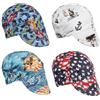 Lnrueg 4 cappucci per saldatura, in cotone, con fodera in rete che assorbe il sudore, cappelli da saldatura traspiranti con anello elastico per saldatori, elettricisti, lavoratori della centrale elettrica