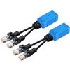 TNP Products TNP RJ45 - Kit combinatore/splitter Ethernet (1 paio) - 2 maschio a 1 femmina POE adattatore dati LAN Ethernet Extender di rete Y Splitter Cat5 Cat5e Cat6 UPOE cavo per sorveglianza di sicurezza