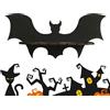 Eoixuqba Mensole da parete a forma di pipistrello, mensole sospese da parete in legno, portante spettrale, decorazione per la casa, mensola nera per Halloween, casa e camera da letto