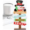 Generico Decorazioni natalizie per la tavola, decorazioni natalizie per la casa,Segnaletica decorativa per la tavola di Natale | Decorazioni per vassoi a più livelli di Buon Natale Cartelli da tavolo con pupaz