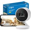 Tapo Telecamera per interni C125 con otturatore per la privacy fisica, telecamera di sicurezza QHD 2K, senza canone mensile, rilevamento AI, telecamera per animali domestici e bambini, CCTV