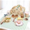 Cestino da picnic giocattolo accessori apprendimento in legno per bambini