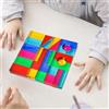 Set di blocchi da costruzione arcobaleno Cubi acrilici arcobaleno, allenamento