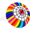 Aquilone parafoil a forma di anello arcobaleno, 98 pollici di diametro, senza