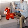 Peluche a forma di cavallo da 50 cm, ornamento cinese, cavallo di peluche per il