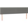 vidaXL Testiere 2 pz. Tessuto grigio scuro 80x5x78/88 cm