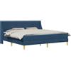 vidaXL Struttura letto con materasso blu 180 x 200 cm in poliestere