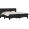 vidaXL Letto con materasso e testiera, nero, 200 x 200 cm, velluto