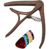 Generico Capotasto per chitarra acustica, Capotasto per chitarra con plettri - Capotasto per chitarra acustica portatile multiuso - Set capotasto per chitarra con plettri, capotasto per chitarra facile da usar