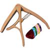 usefulbeauty Capo de Chitarra, capotasto per chitarra elettrica con 6 plettri - Pinza regolabile per accordatore portatile - per donne, uomini, musicisti, principianti, pratica