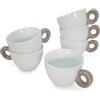 Guzzini set 6 tazzine porcellana bianco cc 50 art.288235158