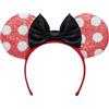 Disney Cerchietto per capelli con orecchie di Minnie Mouse, con paillettes, colore rosso e bianco, con licenza ufficiale Disguise, taglia unica