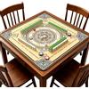 Hixingo Tappetino da Mahjong 80x80 cm, Tappetino da Gioco Antiscivolo Grosso Silenzioso, Protettore di Tavolo con Fondo in Gomma, per Mahjong, Poker, Domino, Carte (Datura Beige)