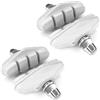 cyclingcolors 4x Pattini Freno Bici Corsa City 50mm Ganasce Pastiglie con Vite Bicicletta Freni Ricambio, bianco