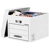 Bankers Box Scatole cartone per archivio, scatola per tutti gli usi, dimensioni 32 x 25 x 39 cm, confezione da 10, colore bianco