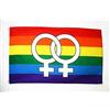 AZ FLAG Bandiera Arcobaleno simbolo donna 150x90 cm 2 Occhielli | Uso interno ed esterno bandiera decorativa gay doppie cuciture e bordi rinforzati con occhielli metallici poliestere 100D