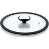 BERNDES - Coperchio in vetro borosilicato bordo in silicone nero - Diametro 20 cm