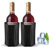 XJJAUGKLY 2 manicotti refrigeranti per vino, in nylon, a lunga durata, impermeabili, per vino, spumante, champagne e bevande, colore nero