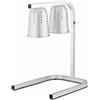 Royal Catering RCPWB-500I - Ponte termico a infrarossi, regolabile in altezza, 2 lampadine, in alluminio, per patatine fritte