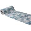 SaRani Tappeto al Metro Assorbente per Esterno e Interno, adatta per Corridoio Bordo Piscina, Doccia, Passatoia Antiscivolo Multiuso Aquamat (Curve Astratte Celeste 4076-1, 400x65 cm)