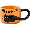 Generico Tazza Gatto,Tazze Animali Impilabili | Realizzata in Ceramica, Design Divertente e Decorativo con Stampa a Cartoni Animati, Ideale per Tè e Cucina, Utilizzabile come Stoviglie per Donne, Ragazze e