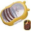 Generic Contenitori per merenda per bambini - 2 scomparti in acciaio inox a forma di ape, a prova di perdite, portapane leggero, preparazione dei pasti per studenti scolastici, bambini adulti
