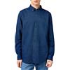 Wrangler Oxford Shirt Maglietta, Bianco e Blu, M Uomini
